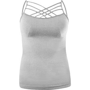 Plus Size Womens Light Gray Spaghetti Strap Camisole
